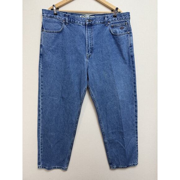 Harley Davidson Jeans Men’s Size 42x30 Blue Denim Motorcycle Biker Medium Wash - Picture 1 of 16